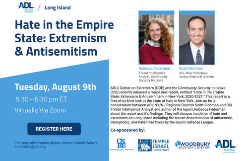 Banner Image for ADL Hate in the Empire State Webinar